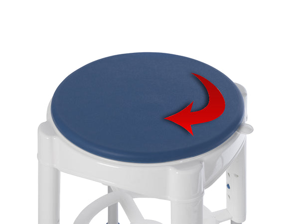 Bath Stool with Rotating Padded Seat Image 3
