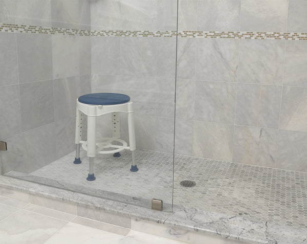 Bath Stool with Rotating Padded Seat Image 4
