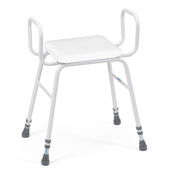 Perching Stool Foam Seat Steel Arms Image 2