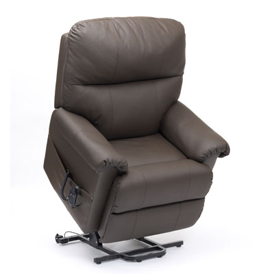 Borg Single Motor Leather Riser Recliner Chair Image 3