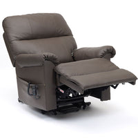 Borg Single Motor Leather Riser Recliner Chair - Cream