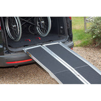 Multi-Fold Wheelchair Ramp with Grip Surface