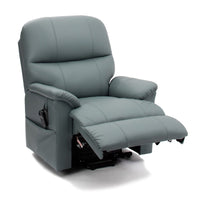 Lars Leather Dual Motor Riser Recliner Chair - Cream