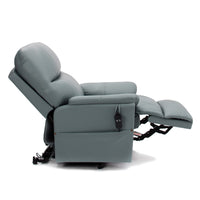 Lars Leather Dual Motor Riser Recliner Chair - Cream