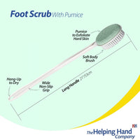 Helping Hand Foot Scrub Brush With Pumice
