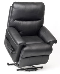 Borg Dual Motor Leather Riser Recliner Chair - Burgundy