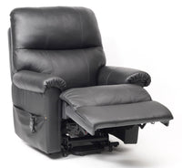 Borg Dual Motor Leather Riser Recliner Chair - Burgundy