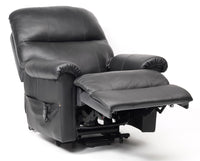 Borg Dual Motor Leather Riser Recliner Chair - Burgundy