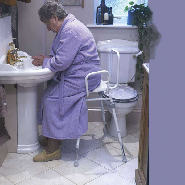 Compact Modular Perching Stool with Arms and Back Image 4