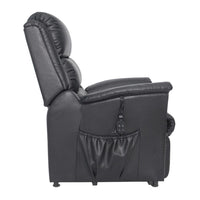 Nevada Anti-Microbial PVC Riser Recliner - Black