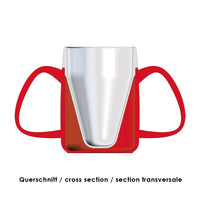 Two Handled Mug with Internal Cone - Red