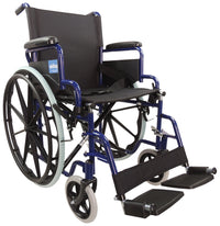 Aidapt Self Propelled Steel Transit Chair - Blue