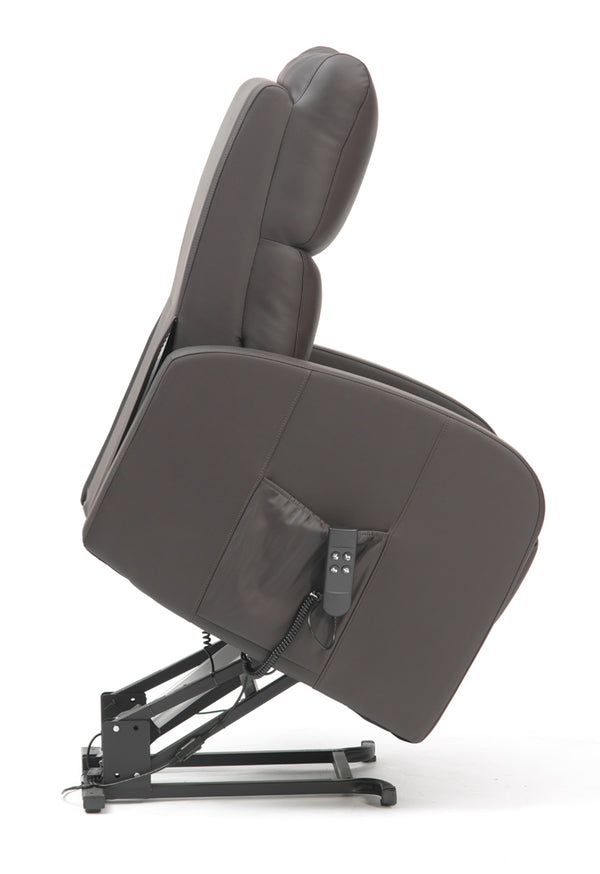 Two Pillow Dual Motor PU Riser Recliner Image 7