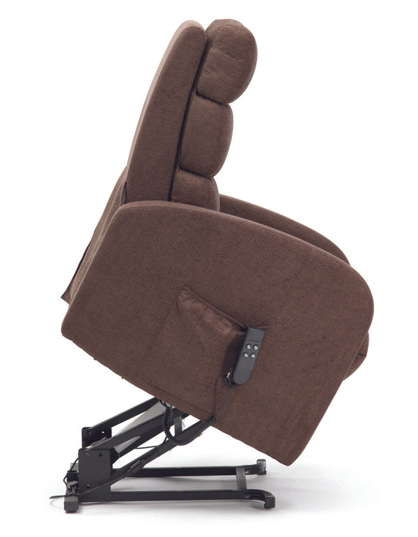 Three Pillow Dual Motor Fabric Riser Recliner Image 5