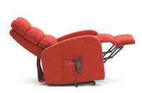 Three Pillow Single Motor Fabric Riser Recliner - Oatmeal