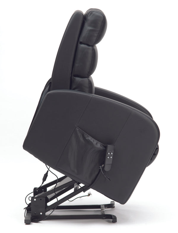 Three Pillow Dual Motor PU Riser Recliner Image 4