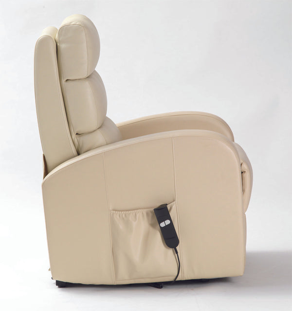 Three Pillow Dual Motor PU Riser Recliner Image 2