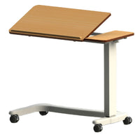 Easylift Overbed Table in Beech (Tilt top wheelchair base)