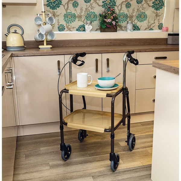 Height Adjustable Kitchen Trolley with Brakes Image 2