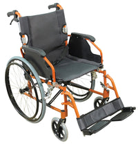 Deluxe Lightweight Self Propel Wheelchair - Orange