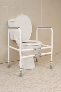 Adjustable Width Economy Toilet Frame