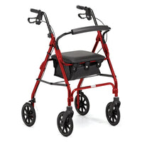 Red Lightweight Aluminium Rollator