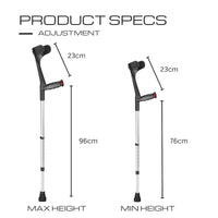 Ossenberg Classic Open Cuff Crutch - Blue