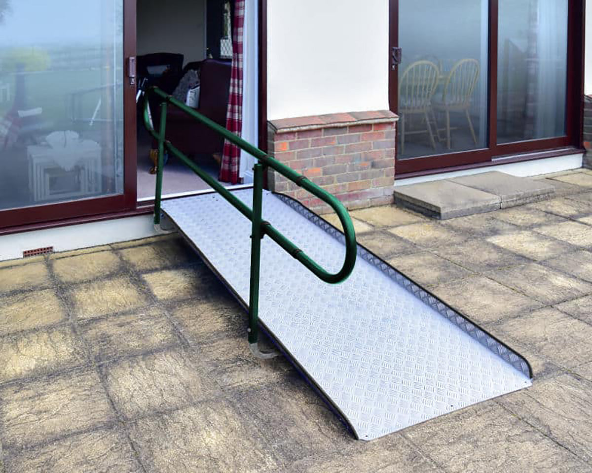 Fast Green Ramp Permaramp-Adjust Ramp with Quickrails | Non-Folding Ramps | Manage At Home
