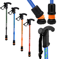 Flexyfoot Derby Handle Telescopic Walking Stick - Blue