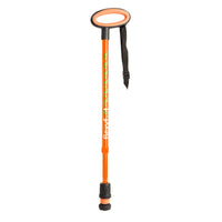Flexyfoot Oval Handle Telescopic Walking Stick - Orange