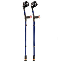 Flexyfoot Soft Grip Double Adjustable Crutches - Black