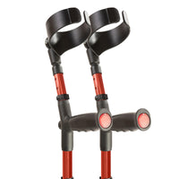 Flexyfoot Soft Grip Double Adjustable Crutches - Black