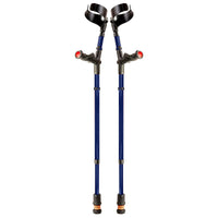 Flexyfoot Comfort Grip Double Adjustable Crutches - Blue