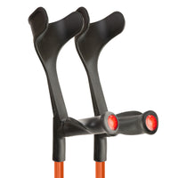 Flexyfoot Comfort Grip Open Cuff Crutches - Orange