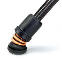 Flexyfoot Premium Carbon Fibre Folding Soft Grip Crutches - Black