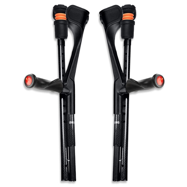 Flexyfoot Premium Carbon Fibre Comfort Grip Folding Crutches Image 2