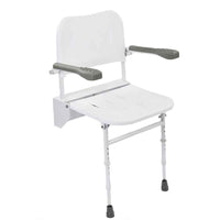 NRS Folding Shower Seat with Legs, Back and Arms