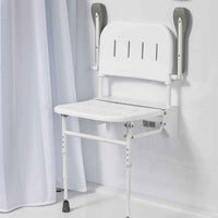 NRS Folding Shower Seat with Legs, Back and Arms