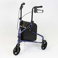 NRS Three Wheel Steel Rollator - Red