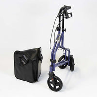 NRS Three Wheel Steel Rollator - Silver