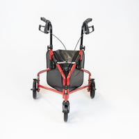 NRS Three Wheel Steel Rollator - Red