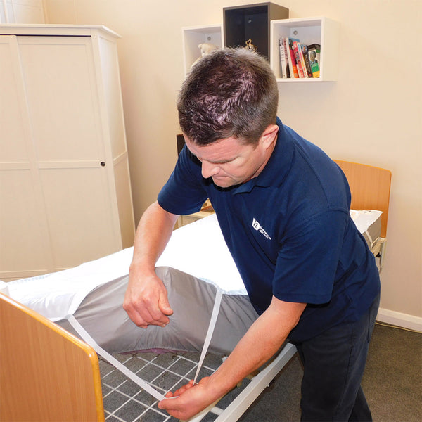 Satin SIBA Sheets - 2-Way Base Sheet with Elasticated Straps Image 2