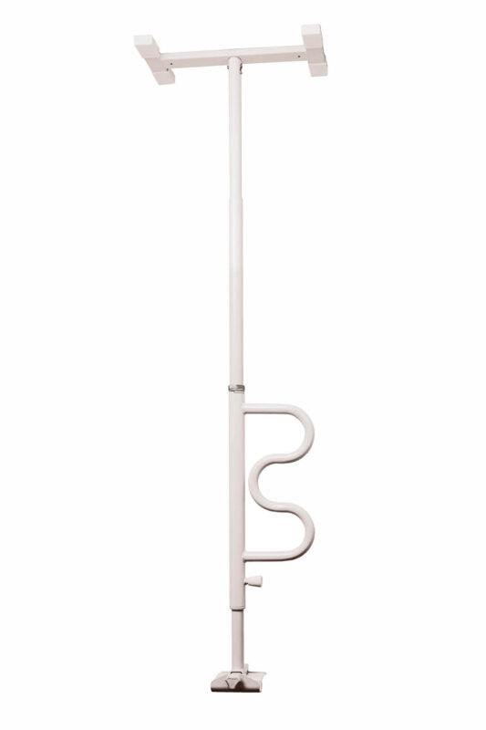 Bath Security Pole and Curved Grab Bar Image 2