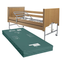Casa Elite Home Care Bed and Mattress Combination - Light Oak