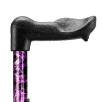 WalkOn Contoured Grip Folding Walking Stick - Grey Marble