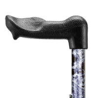 WalkOn Contoured Grip Folding Walking Stick - Grey Marble