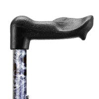 WalkOn Contoured Grip Folding Walking Stick - Grey Marble