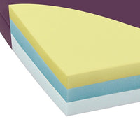 Apollo Memo Pad Cushion with four foam layers and memory foam core, close-up view.