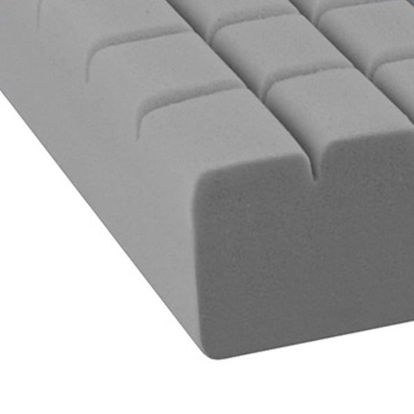 Apollo Classic Med Bariatric Cushion with foam seat and grooves for pressure care, close-up.