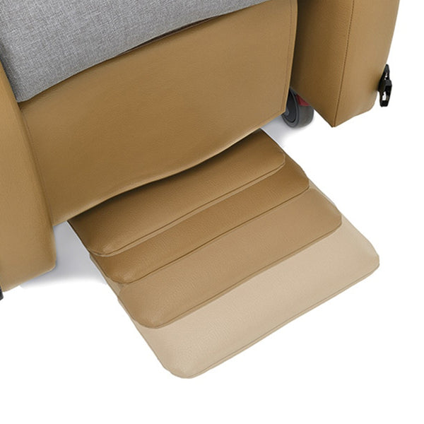 Repose Seating Harlem Porter Express Chair recliner with footrest and padded sections, designed for comfort and pressure relief, front view.